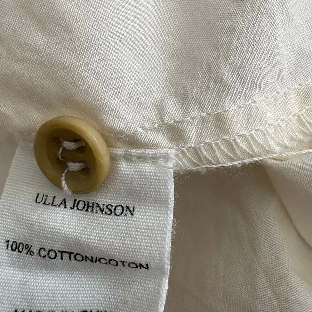 Ulla Johnson Elise Top Women’s Sz 2 Small Puff Sleeve Minimalist Luxury